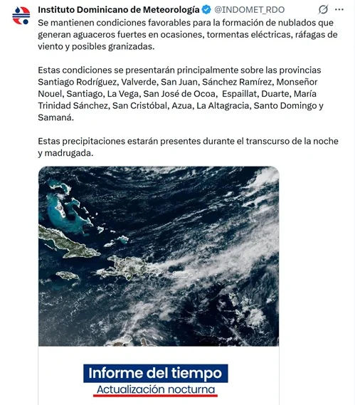 Tromba marina se avista frente a costas de Puerto Plata con vaguada activa