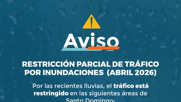 Intrant advierte tránsito restringido de forma parcial en Santo Domingo por inundaciones