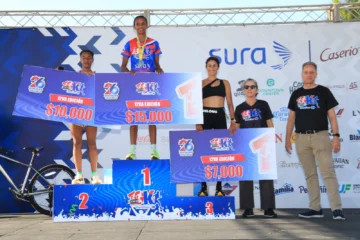 Rodríguez y Rodríguez dominan la duodécima Carrera Carrefour 10K con 3,500 corredores en las calles de Santo Domingo