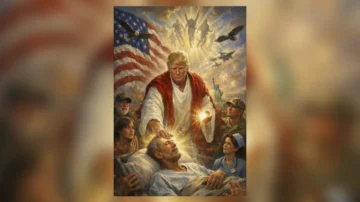 Trump elimina la imagen que publicó representado como Jesús tras críticas por blasfemia