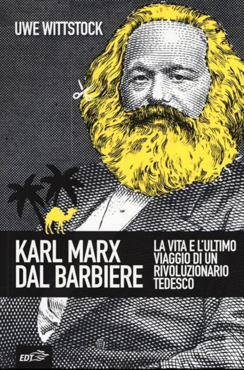 Marx en la silla del barbero