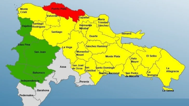 Alerta roja en Puerto Plata desde la noche de este lunes