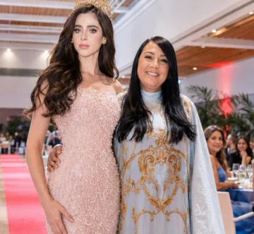 Giannina Azar presenta colección “María Antonieta” en feria benéfica de Mónaco