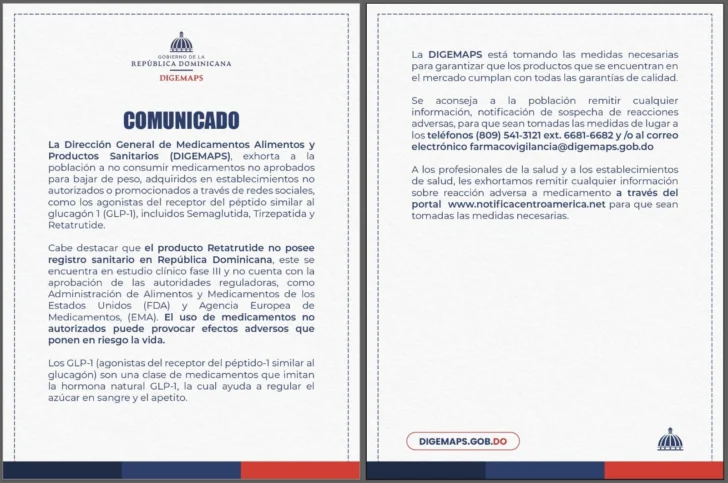 Digemaps advierte sobre el uso de medicamentos no aprobados para la pérdida de peso