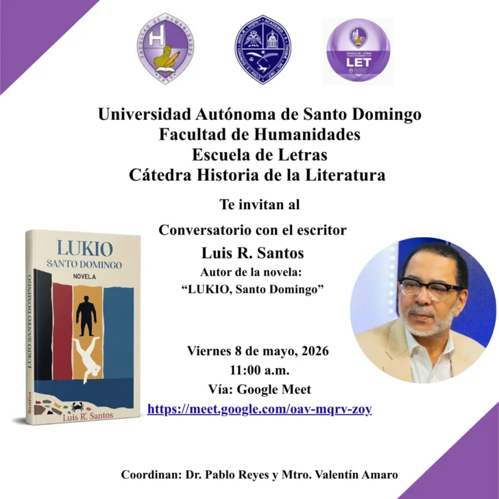 UASD celebra conversatorio con el escritor Luis R. Santos
