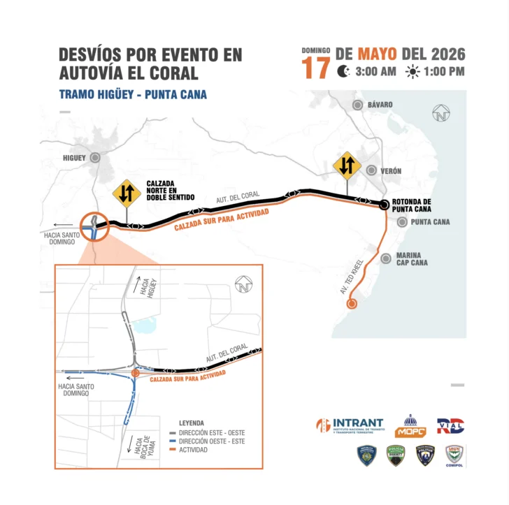 IRONMAN 70.3 Cap Cana será este domingo 17 de mayo; habrá cierre de tramo en la Autovía del Coral