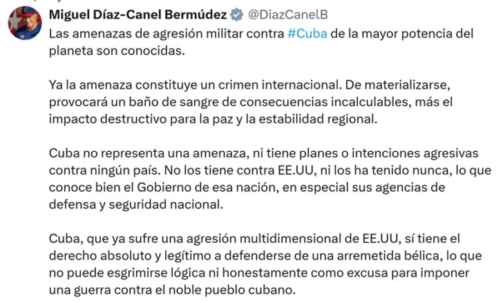 Cuba advierte 'baño de sangre' y EEUU impone más sanciones y prepara cargos contra Raúl Castro Cuba advierte 'baño de sangre' y EEUU impone más sanciones y prepara cargos contra Raúl Castro