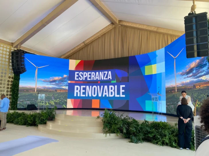 Montaje del evento de Valverde Mao. 