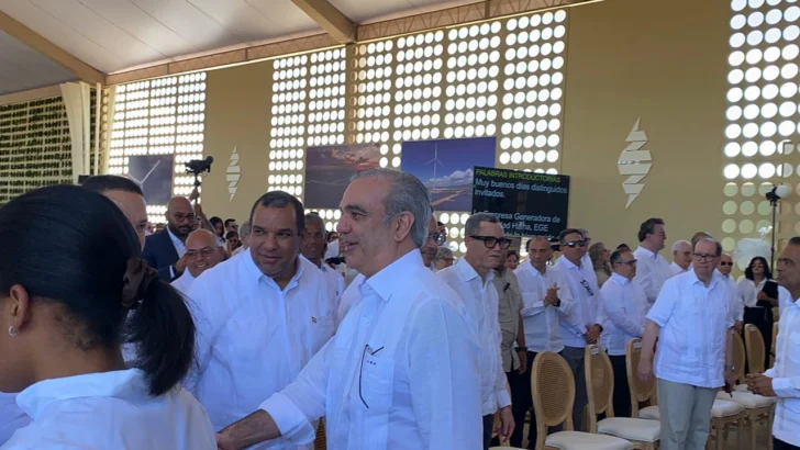 El presidente de la República Dominicana, Luis Abinader, en el acto de la inauguración. 