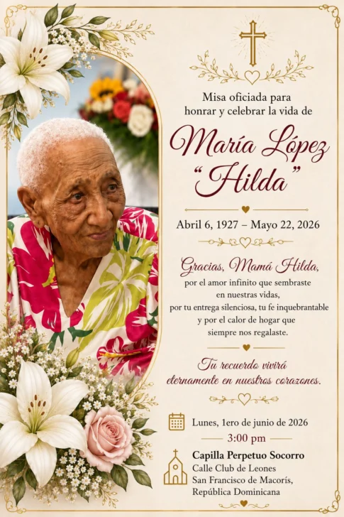 Falleció María López Jiménez, “Doña Hilda”