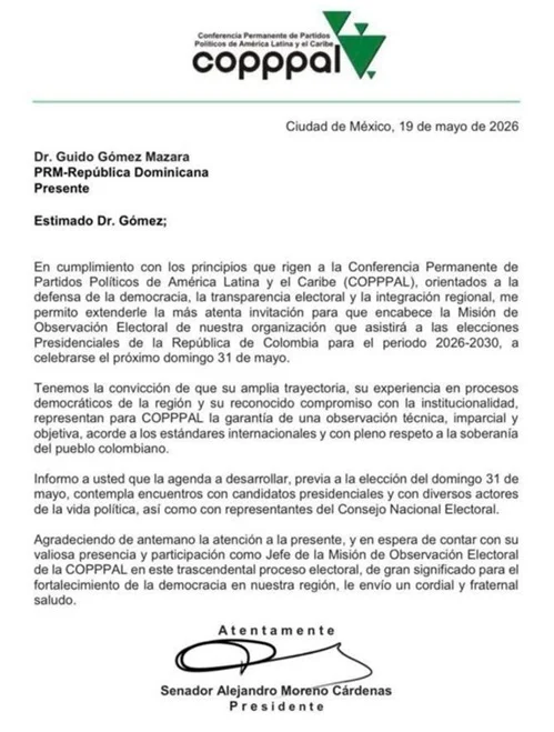COPPPAL designa a Guido como jefe de su misión de observación electoral en Colombia