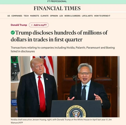 Demócratas acusan a Trump de corrupción en mercado bursátil