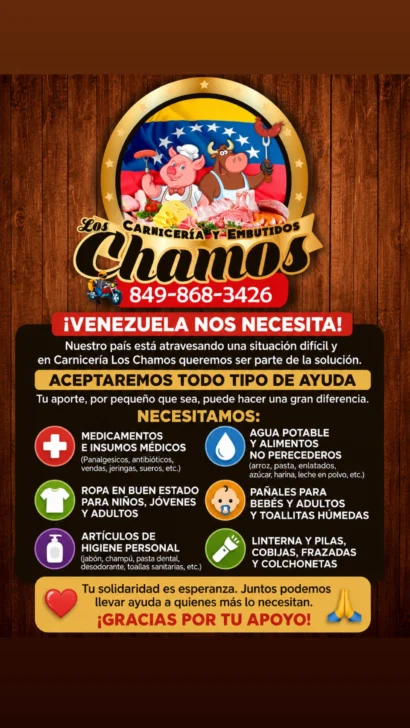 ¿Buscas centros de acopio para ayudar a Venezuela desde República Dominicana? Aquí te mostramos dónde donar y qué insumos necesitan