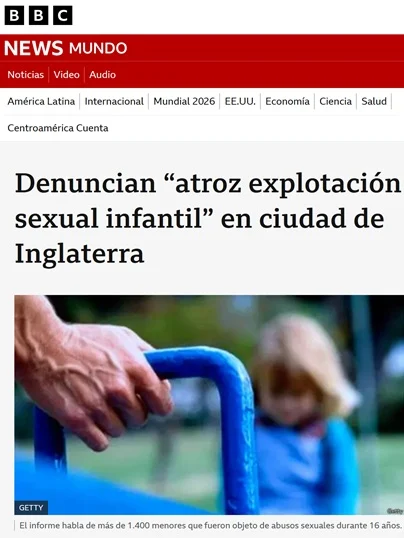 Denuncia fallo institucional en explotación sexual infantil en Reino Unido Denuncia fallo institucional en explotación sexual infantil en Reino Unido