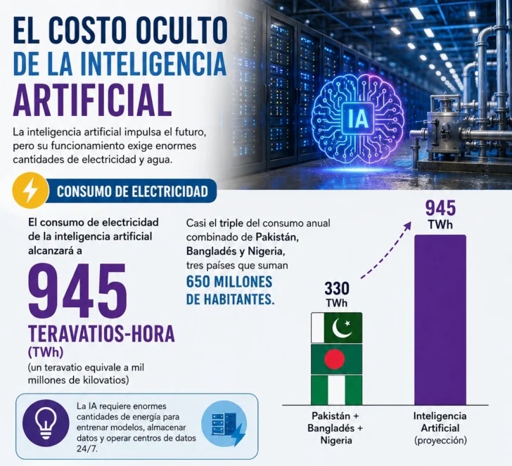 La IA consumirá tanta agua como 1300 millones de personas
