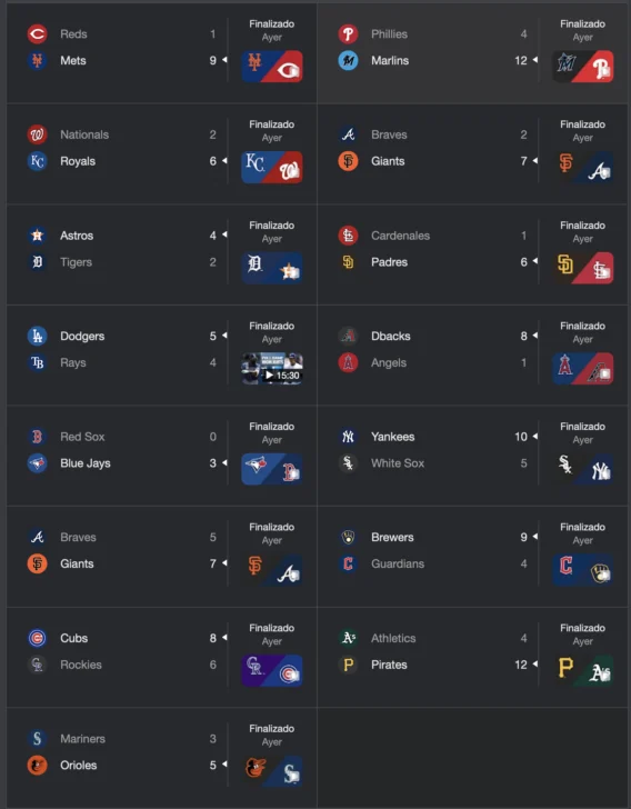 MLB: resultados y posiciones. Juan Soto brilla con tres imparables y los Mets evitan la barrida ante Cincinnati MLB: resultados y posiciones. Juan Soto brilla con tres imparables y los Mets evitan la barrida ante Cincinnati