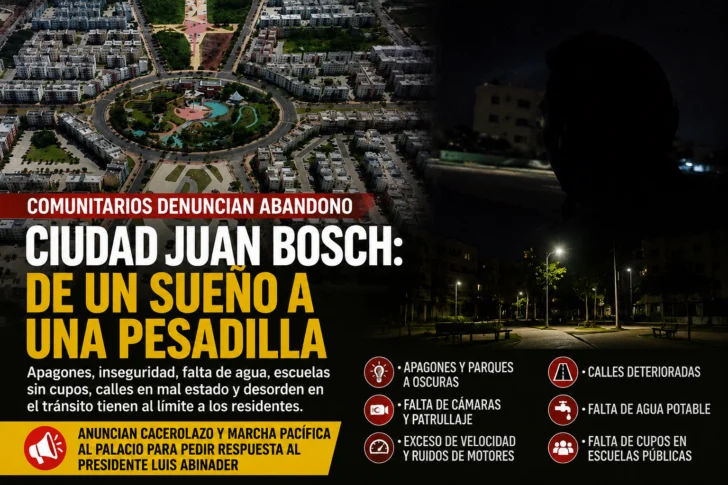 Comunitarios de Ciudad Juan Bosch denuncian apagones y anuncian protestas para exigir soluciones
