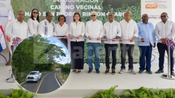 Raquel Peña entrega carreteras Monte Plata-Cevicos y Hato San Pedro-Rincón Claro