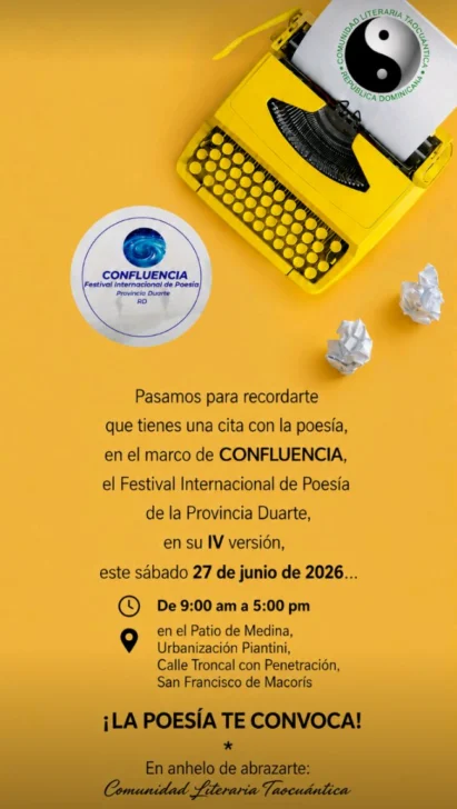 San Francisco de Macorís acogerá este sábado el Festival Internacional de Poesía de la Provincia Duarte