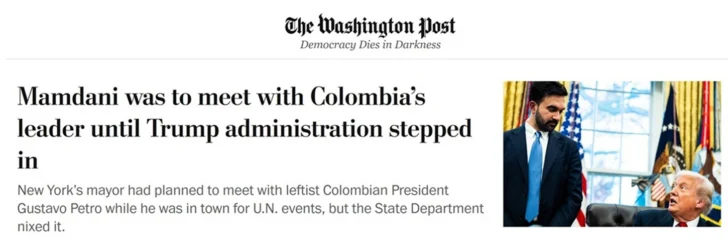 Gobierno de Trump impidió nuevo encuentro entre Mamdani y Petro