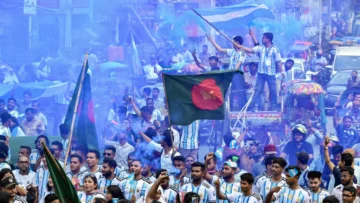 Mundial 2026: fervor por la selección argentina en Daca, que se tiñe de celeste y blanco