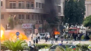 Explosiones en Damasco dejan 18 heridos durante la visita de Emmanuel Macron a Siria Explosiones en Damasco dejan 18 heridos durante la visita de Emmanuel Macron a Siria