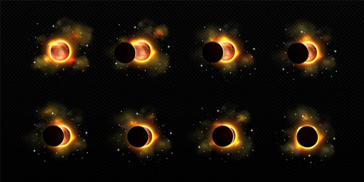 Fases de un eclipse solar