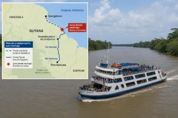 53 personas rescatadas y decenas de desaparecidos tras naufragio de ferry en Guyana 53 personas rescatadas y decenas de desaparecidos tras naufragio de ferry en Guyana