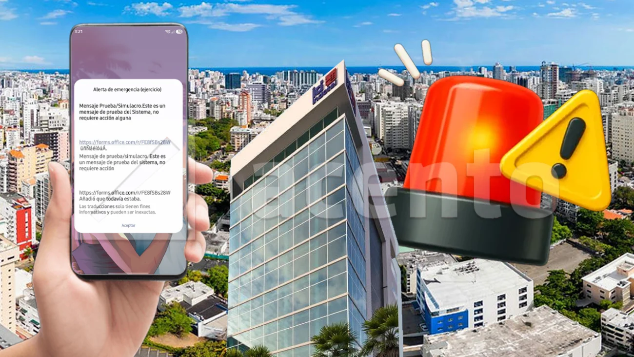 Nueva prueba de alerta de emergencia llega a algunos celulares en RD la tarde de este jueves Nueva prueba de alerta de emergencia llega a algunos celulares en RD la tarde de este jueves