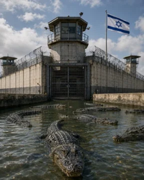 Israel abre puerta a cocodrilos para evitar fugas de palestinos encarcelados Israel abre puerta a cocodrilos para evitar fugas de palestinos encarcelados