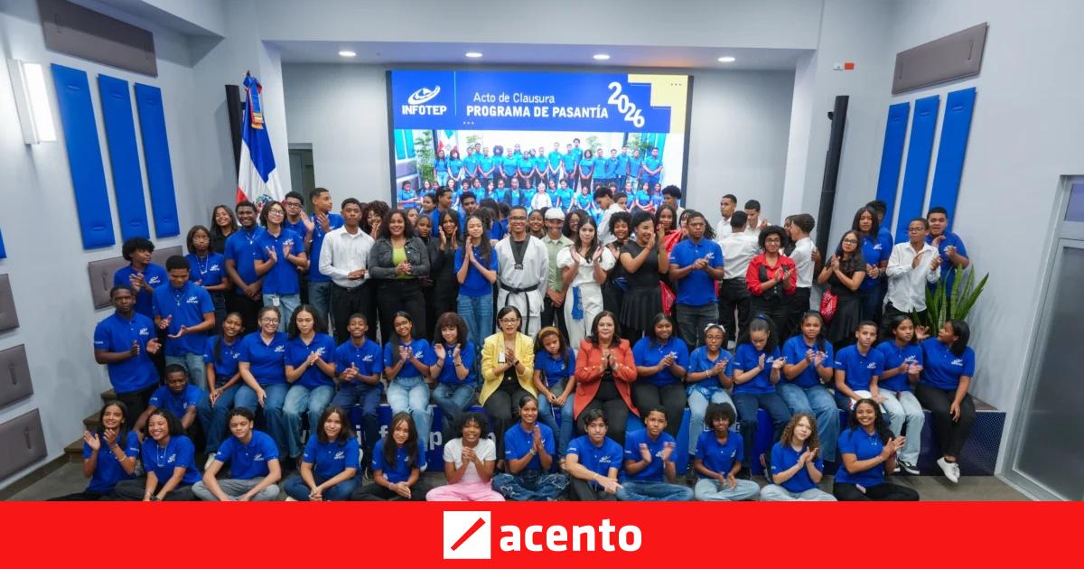 Infotep cierra con éxito la quinta pasantía para 80 jóvenes
