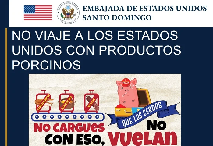 Embajada EEUU recuerda prohibición ingresar carne de cerdo desde RD Embajada EEUU recuerda prohibición ingresar carne de cerdo desde RD