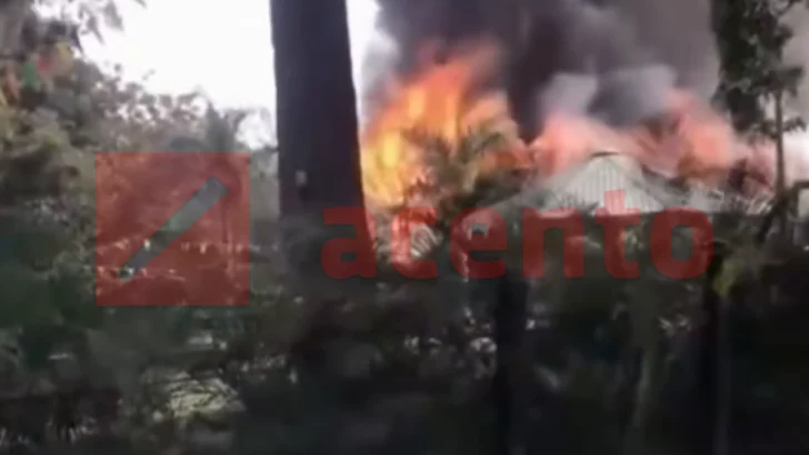 Incendio causa daños materiales en el Campamento Comatillo de Bayaguana