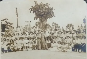Volibol en el colegio Santo Domingo (1950)