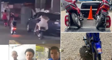 Arrestados los tres vestidos de mujer por maniobras temerarias en motocicletas