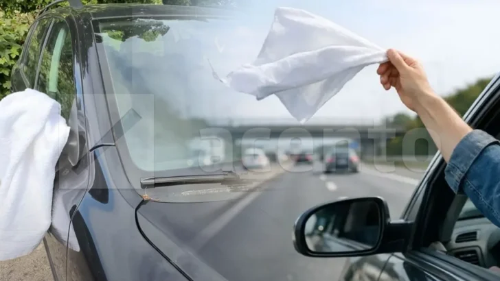 ¿Qué significa un pañuelo blanco en un vehículo? Estas son algunas señales que usan los conductores para comunicarse