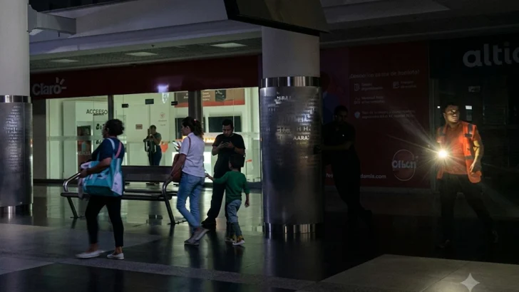 Metro se queda a oscuras en estación Juan Pablo Duarte sin luces de emergencia