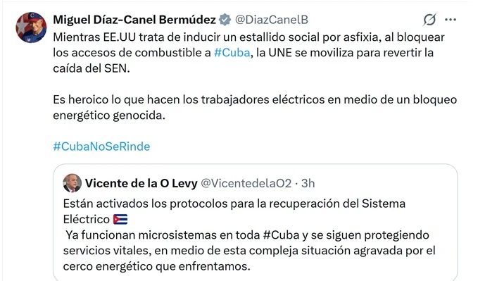 Nuevo apagón generalizado en una Cuba asfixiada por el embargo petrolero de EEUU