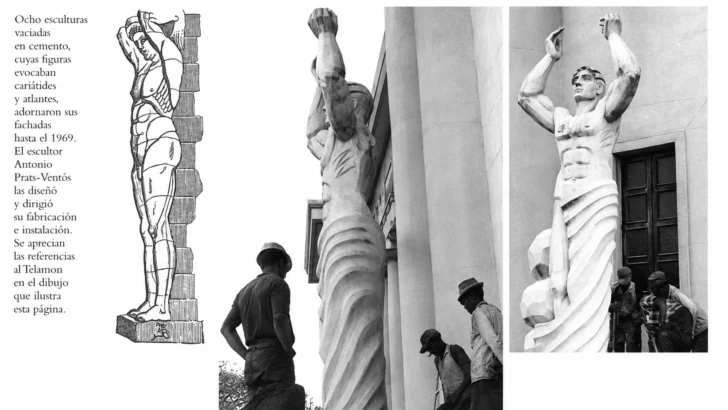 Reconstruidas digitalmente las esculturas de Prats Ventós, del Palacio de Bellas Artes, que fueron destruidas en 1969 