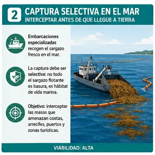 Del barco recolector al biochar: lo que realmente sirve frente el sargazo