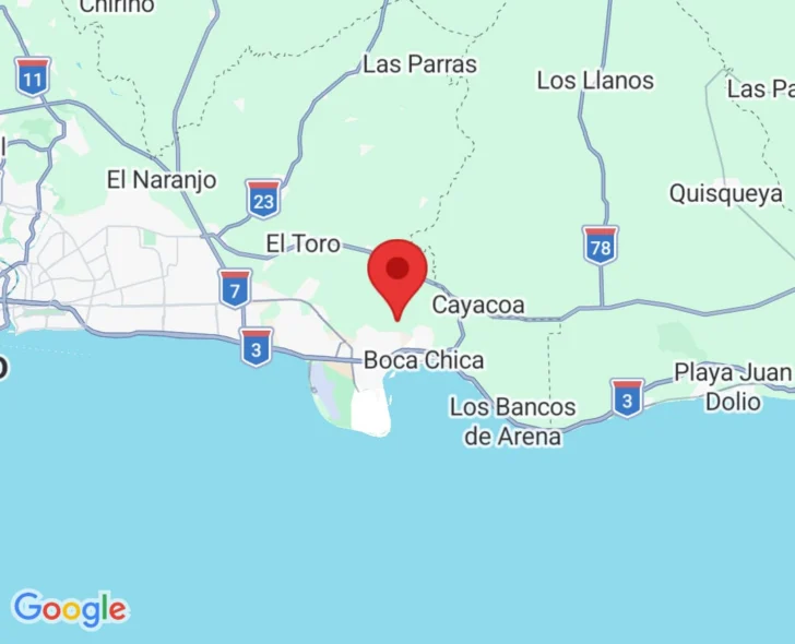 Sismo de magnitud 3.0 se registra cerca de Boca Chica la noche de este lunes