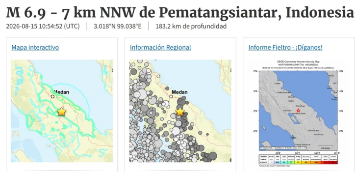 Indonesia: terremoto de 6,9 sacude Sumatra, después de sismo 7,7 en isla de Flores