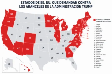 La mitad de estados de EEUU demanda a Trump por aranceles en base a trabajo forzoso