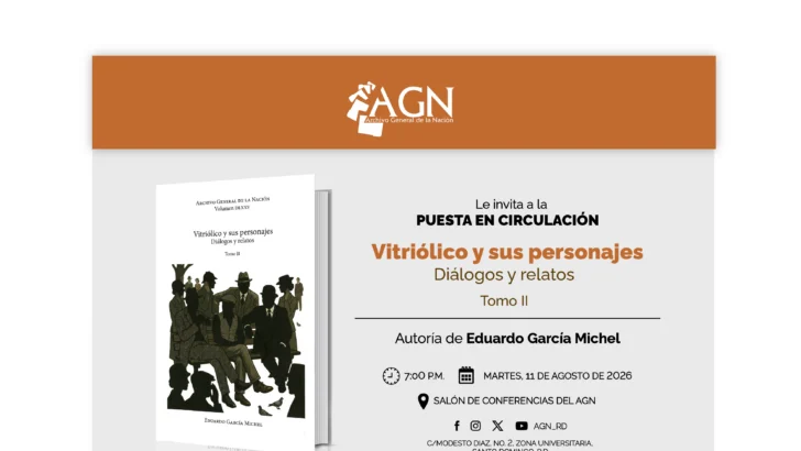 AGN pondrá en circulación el tomo II del libro Vitriólico y sus personajes, diálogos y relatos, de Eduardo García Michel
