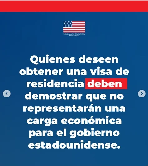 EEUU exige fianza económica a dominicanos que soliciten visa de residencia