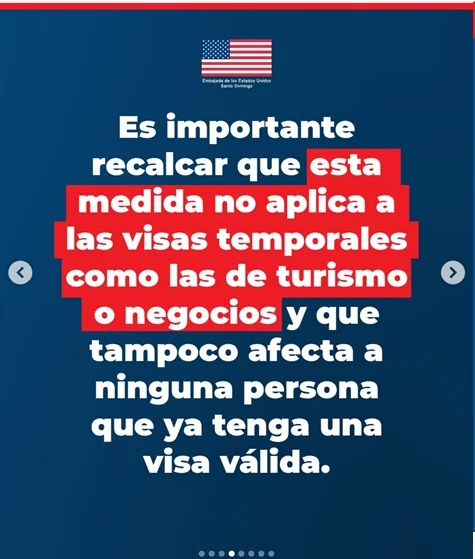 EEUU exige fianza económica a dominicanos que soliciten visa de residencia