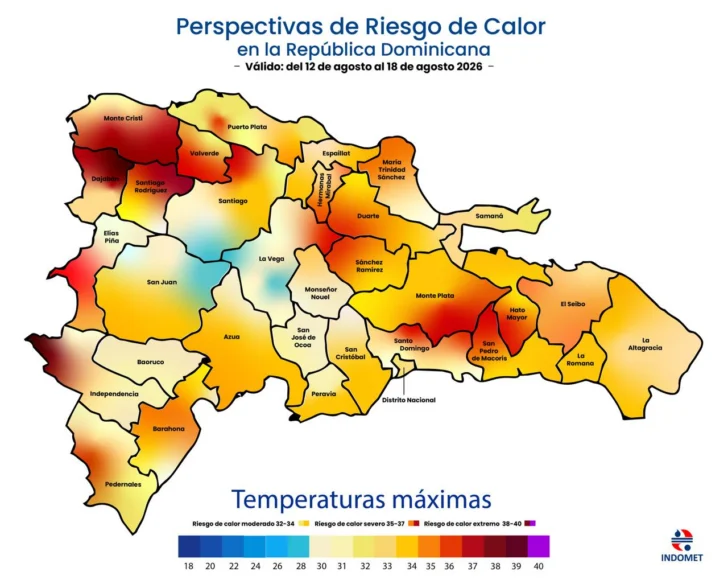 Calor sofocante: entre 33 °C y más de 37 °C hasta el 18 de agosto