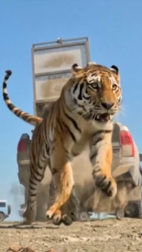 El momento en que se libera un tigre por primera vez en 70 años en Kazajistán