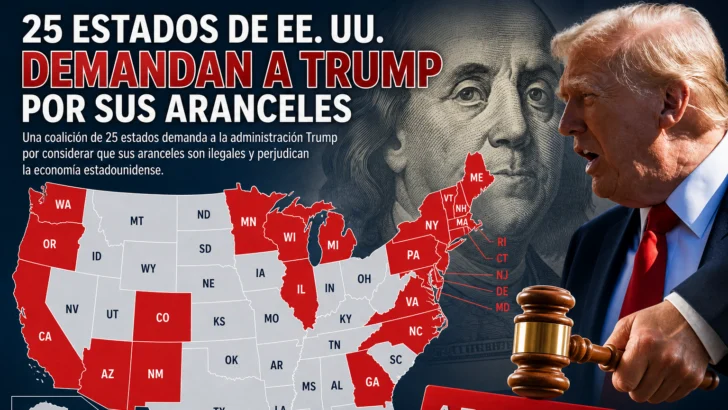 La mitad de estados de EEUU demanda a Trump por aranceles en base a trabajo forzoso