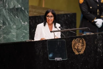 Delcy agradece a Trump en la ONU, promete elecciones y no menciona a Maduro